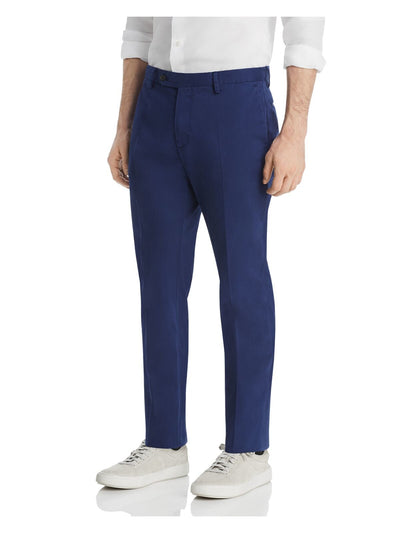 DYLAN GRAY Mens Navy Classic Fit Chino Pants 30 Waist