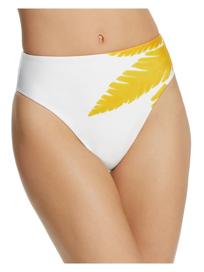 VIX PAULA HERMANNY Women's White Printed High Waisted Bikini Bottom S