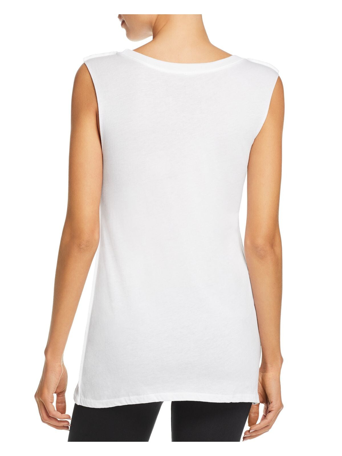 Social Sunday Womens White Cotton Graphic Short Sleeve Crew Neck T-Shirt S\M