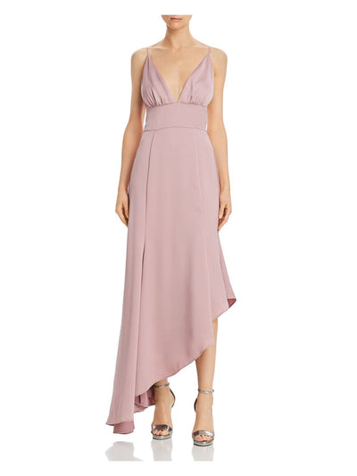 KEEPSAKE Womens Pink Spaghetti Strap Knee Length Fit + Flare Formal Dress 4