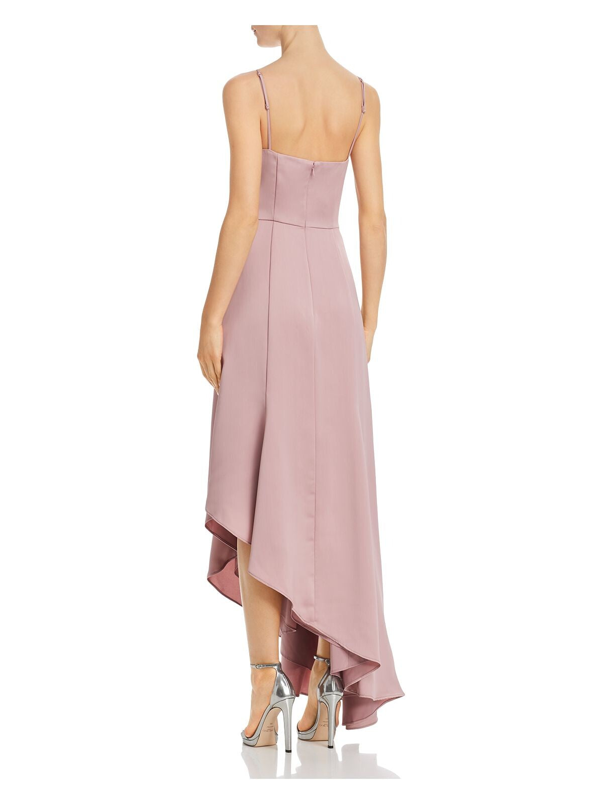 KEEPSAKE Womens Pink Spaghetti Strap V Neck Knee Length Formal Fit + Flare Dress XS