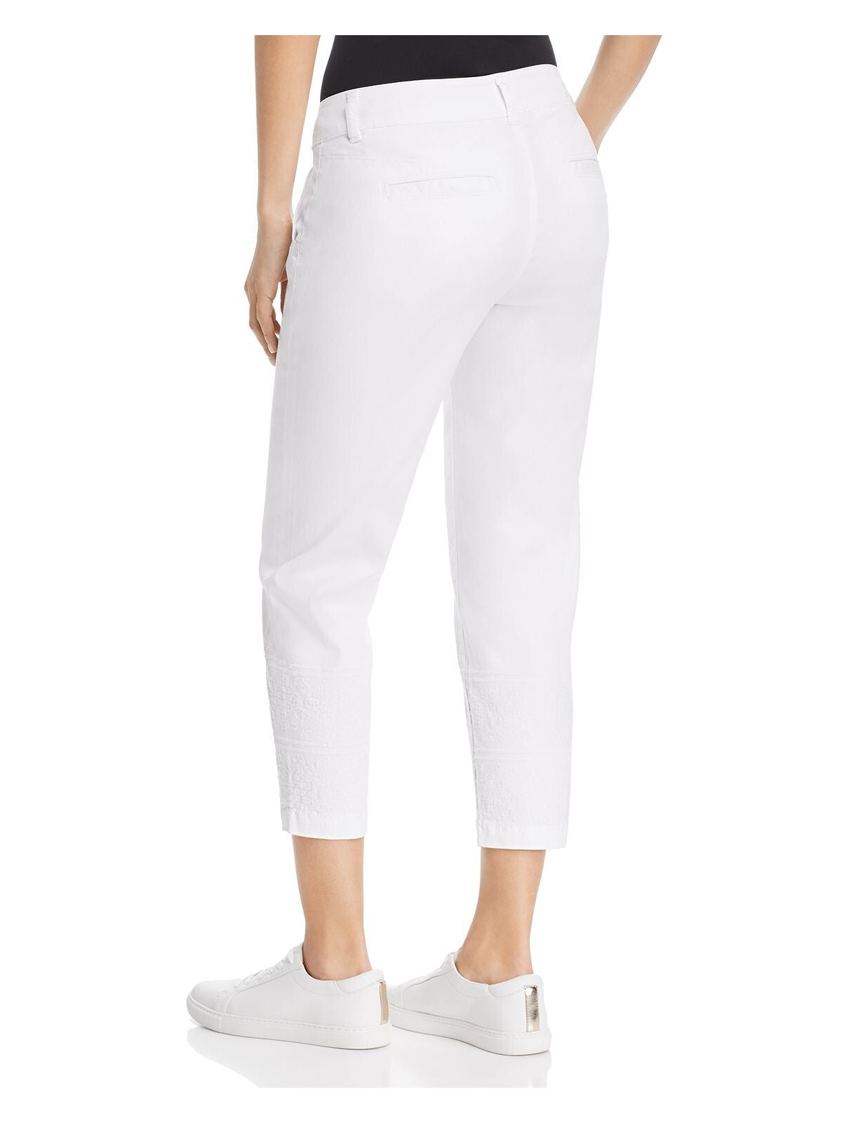 JAG Womens White Zippered Pocketed Cropped Pants 2\26