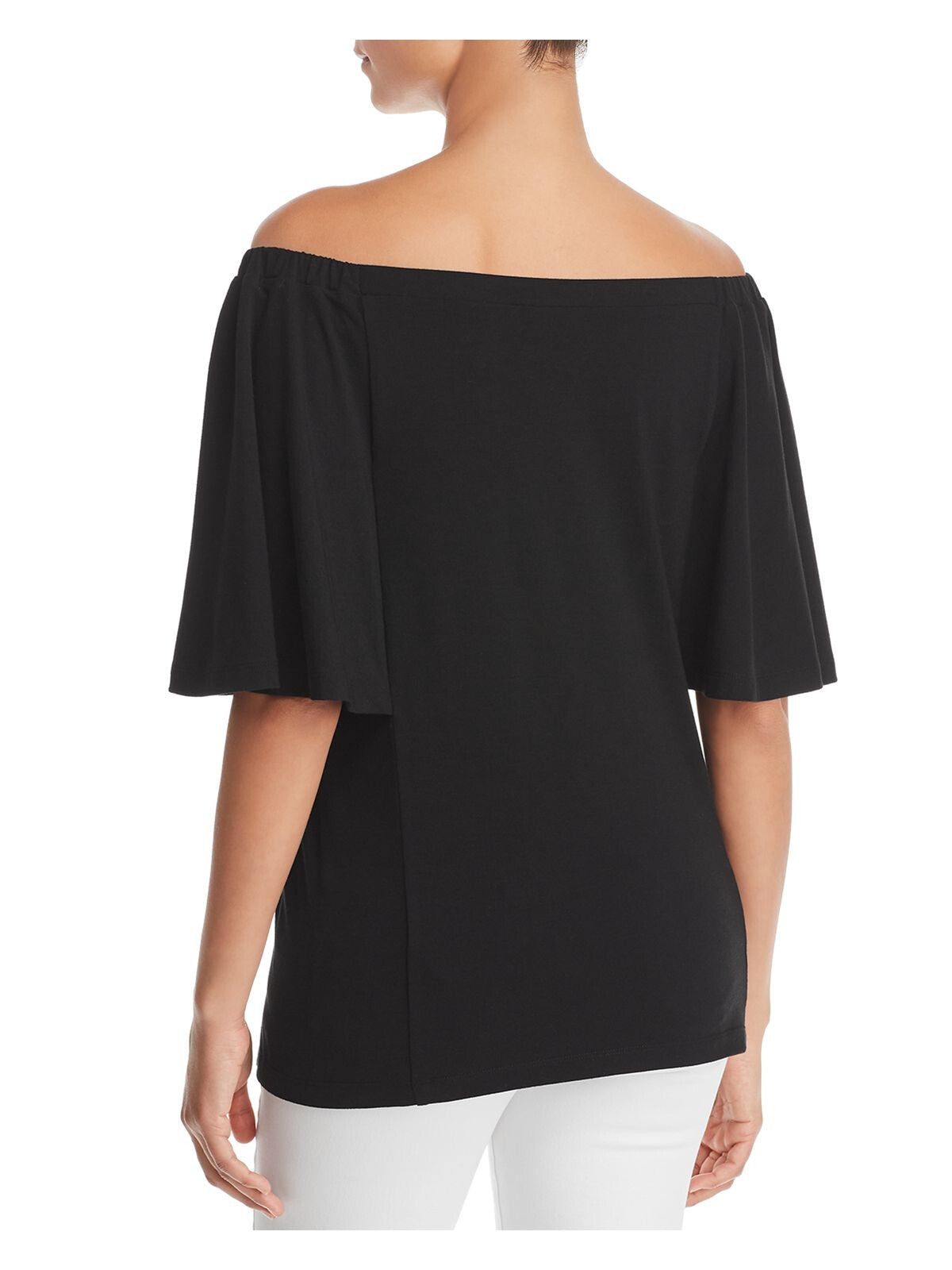 LE GALI Womens Black Short Sleeve Off Shoulder Top Size: XS