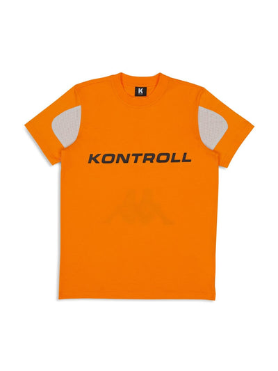 KONTROLL Mens Orange Logo Graphic Short Sleeve Classic Fit T-Shirt XL