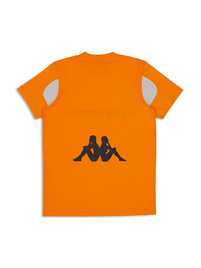 KONTROLL Mens Orange Logo Graphic Short Sleeve Classic Fit T-Shirt XL