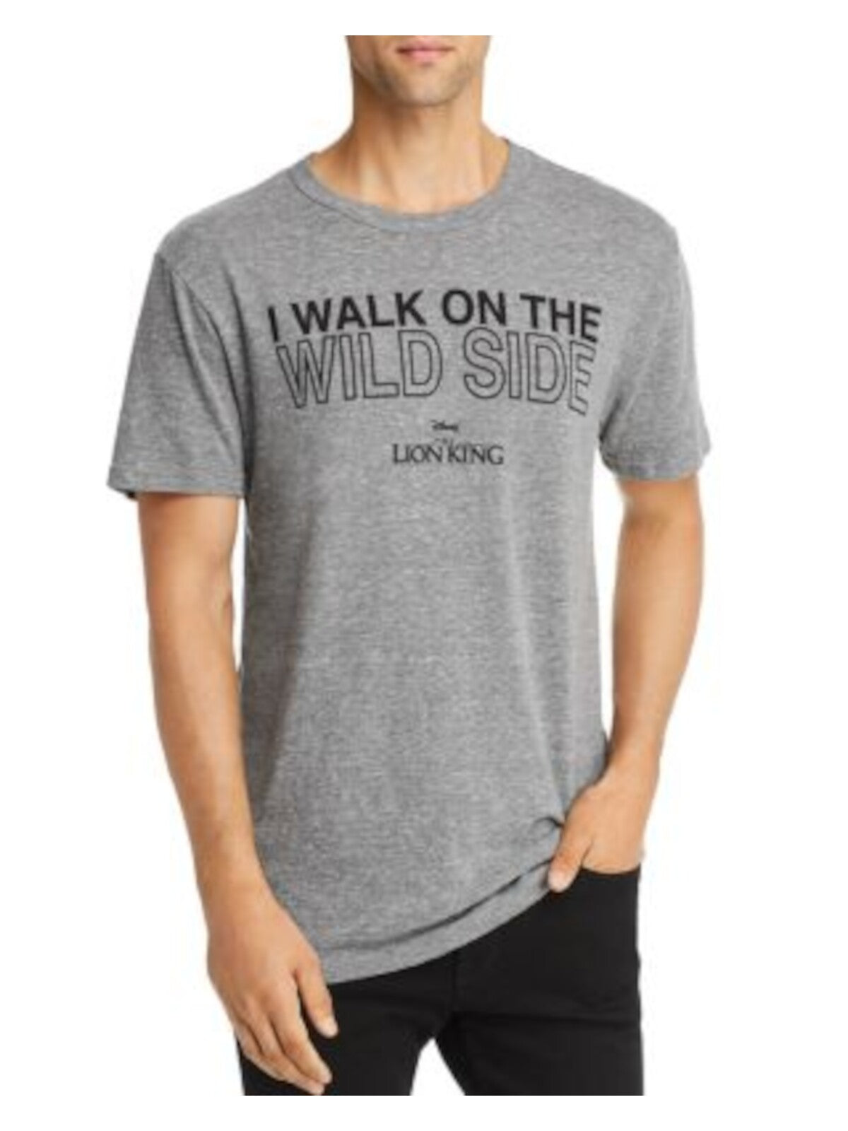 HYBRID APPAREL Mens Gray Lightweight, Logo Graphic Short Sleeve Classic Fit T-Shirt M