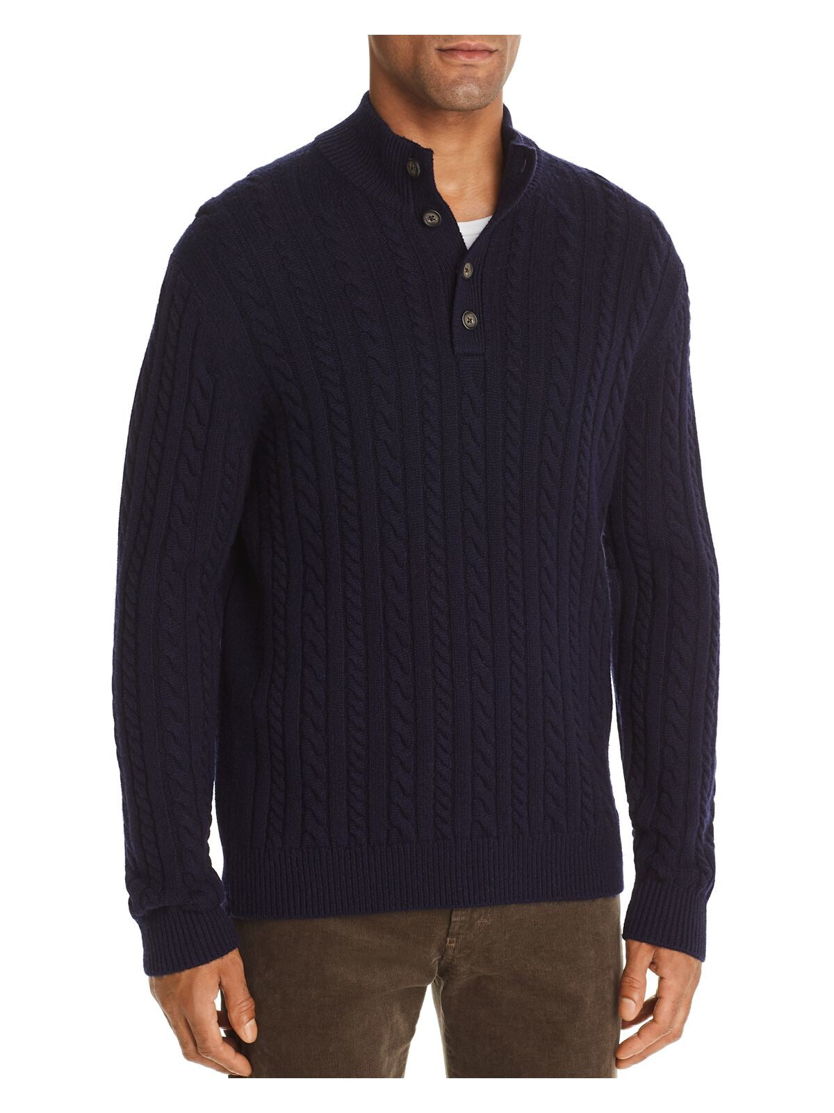 THE MENS STORE Mens Blue Classic Fit Sweater S