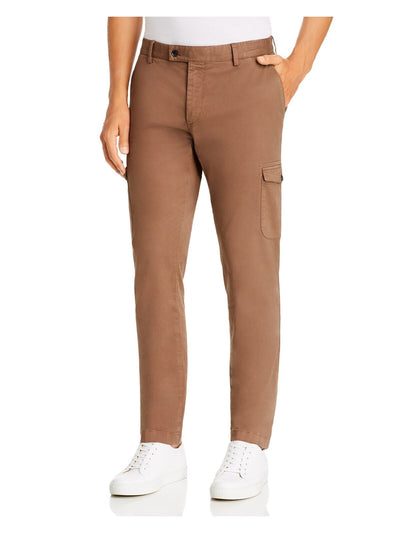 DYLAN GRAY Mens Brown Classic Fit Cargo Pants 34