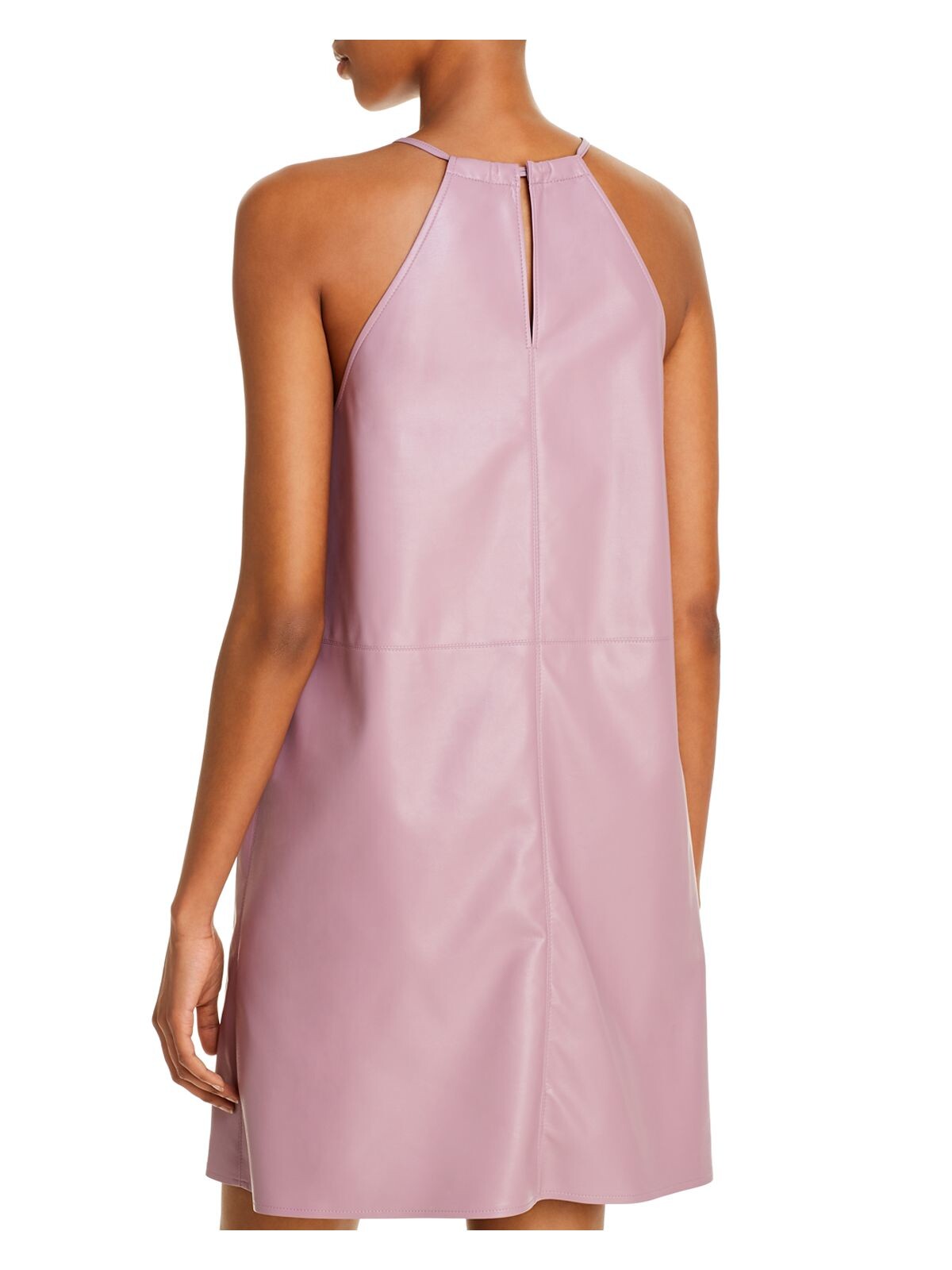 Áeron Womens Pink Sleeveless Halter Above The Knee Shift Dress Size: 32
