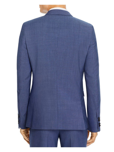 HUGO BOSS Mens Blue Single Breasted, Wool Blend Suit Jacket 36R