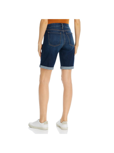 Jen 7 By 7 For All Mankind Womens Blue Stretch Pocketed Bermuda Shorts 2