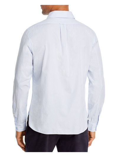 The Mens store Mens Blue Pinstripe Long Sleeve Button Down Casual Shirt M