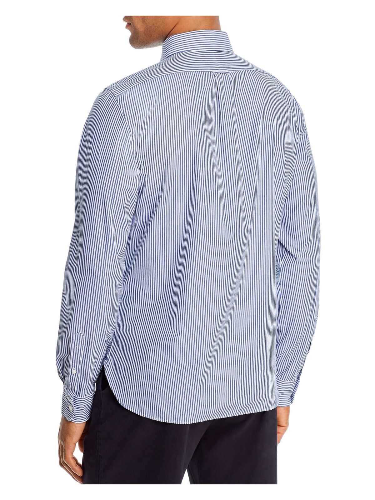 The Mens store Mens Navy Pinstripe Long Sleeve Button Down Casual Shirt M