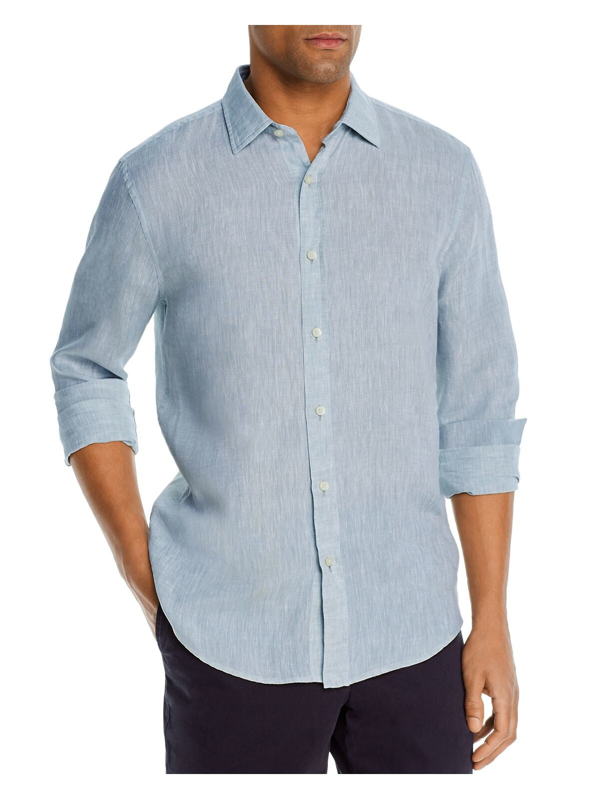 The Mens store Mens Blue Button Down Casual Shirt XL