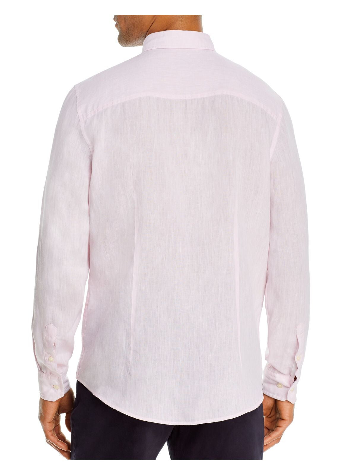 The Mens store Mens Pink Long Sleeve Classic Fit Button Down Casual Shirt M