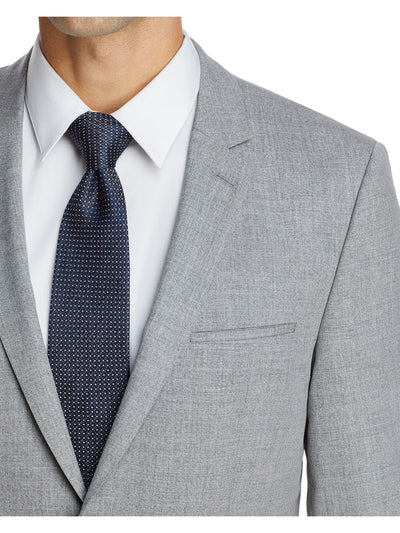 HUGO BOSS Mens Gray Single Breasted, Extra Slim Fit Suit Blazer 42R