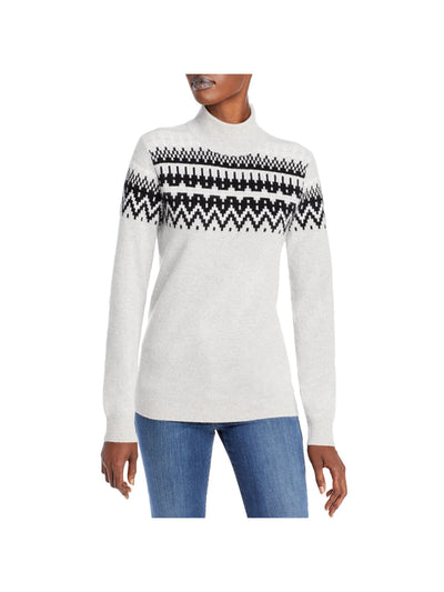 Designer Brand Womens Gray Striped Mock Neck Sweater XS