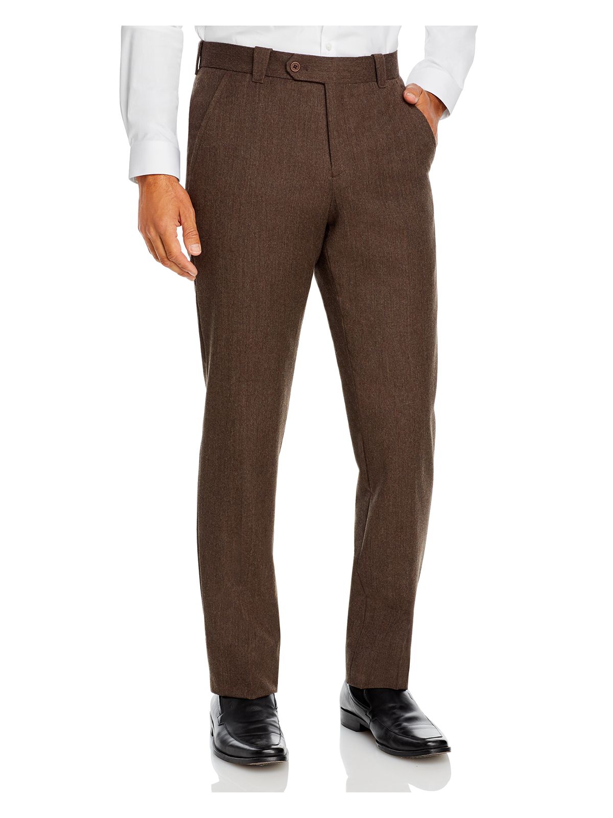 The Mens store Mens Brown Adjustable Waist, Heather Pants 34W/ 30L