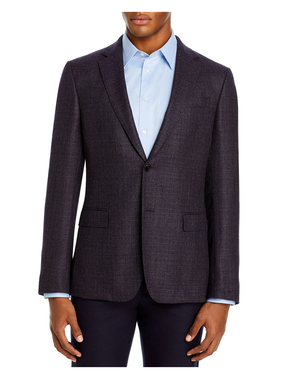 THEORY Mens Bowery Navy Single Breasted, Extra Slim Fit Wool Blend Suit Separate Blazer Jacket 38S