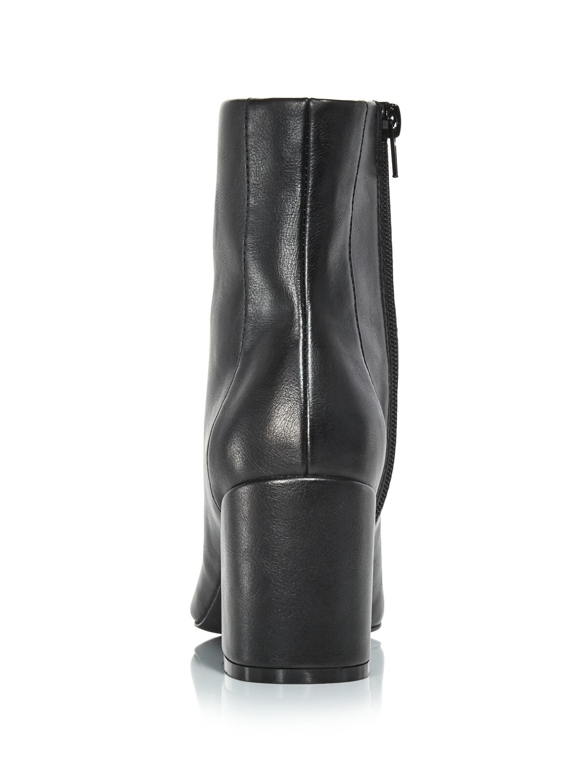 AQUA Womens Black Padded Comfort Marlo Pointed Toe Block Heel Zip-Up Booties 10 M