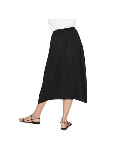 B NEW YORK Womens Black Pocketed Elastic Waist Pull-on Style Midi Skirt XS