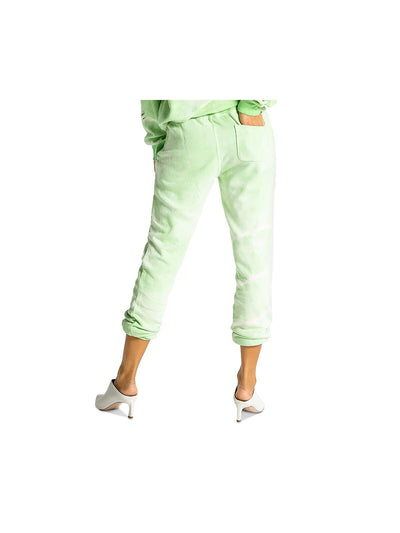 N: PHILANTHROPY Womens Green Stretch Pocketed Ribbed Drawstring Waist Jogger Tie Dye Lounge Pants S
