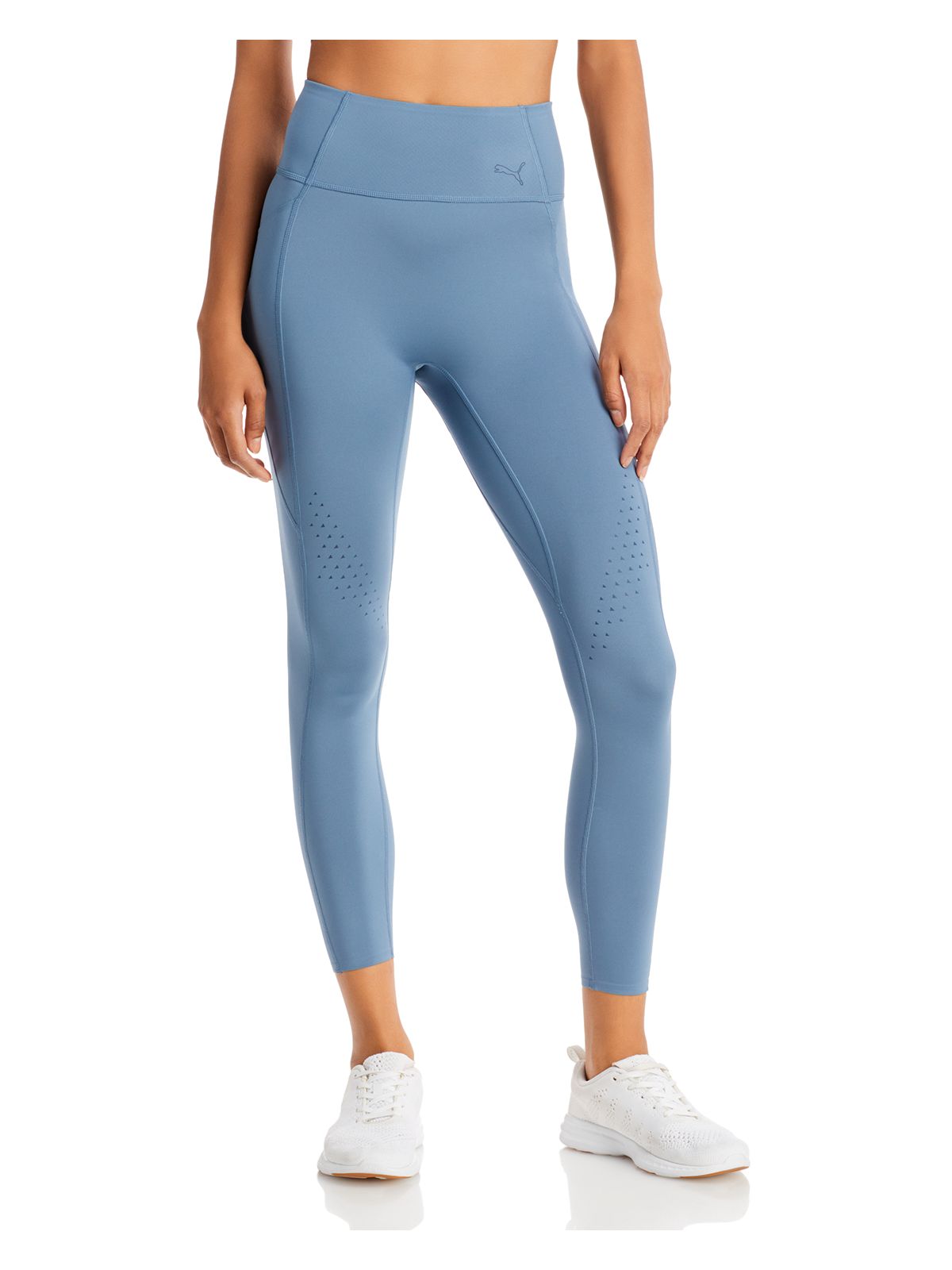 PUMA Womens Blue Quick-Dry Pocketed Stretch Active Wear High Waist Leggings M