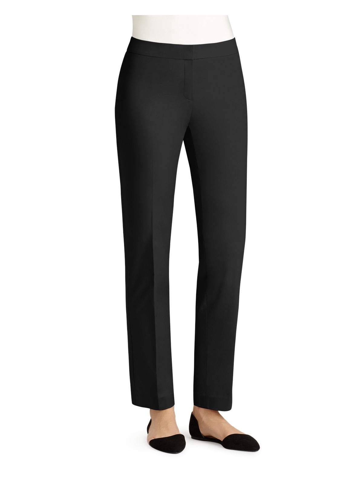 LAFAYETTE 148 Womens Black Stretch Zippered Darted Wear To Work Straight leg Pants 0