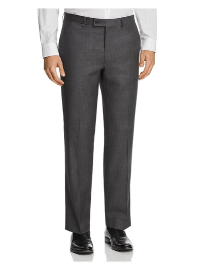 MICHAEL KORS Mens Gray Flat Front, Stretch, Classic Fit Suit Separate Pants W33/ L32