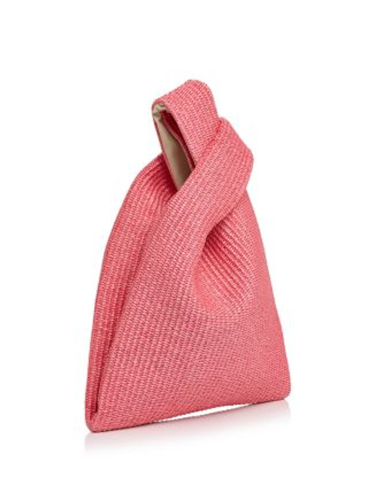 Arron Women's Pink Crochet Double Flat Strap Handbag Purse