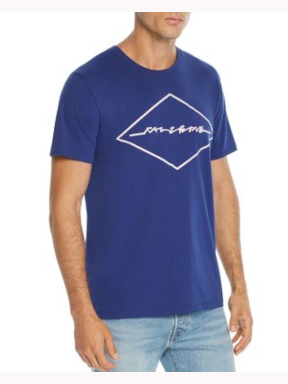 RAG & BONE / JEAN Mens Blue Logo Graphic T-Shirt XXL