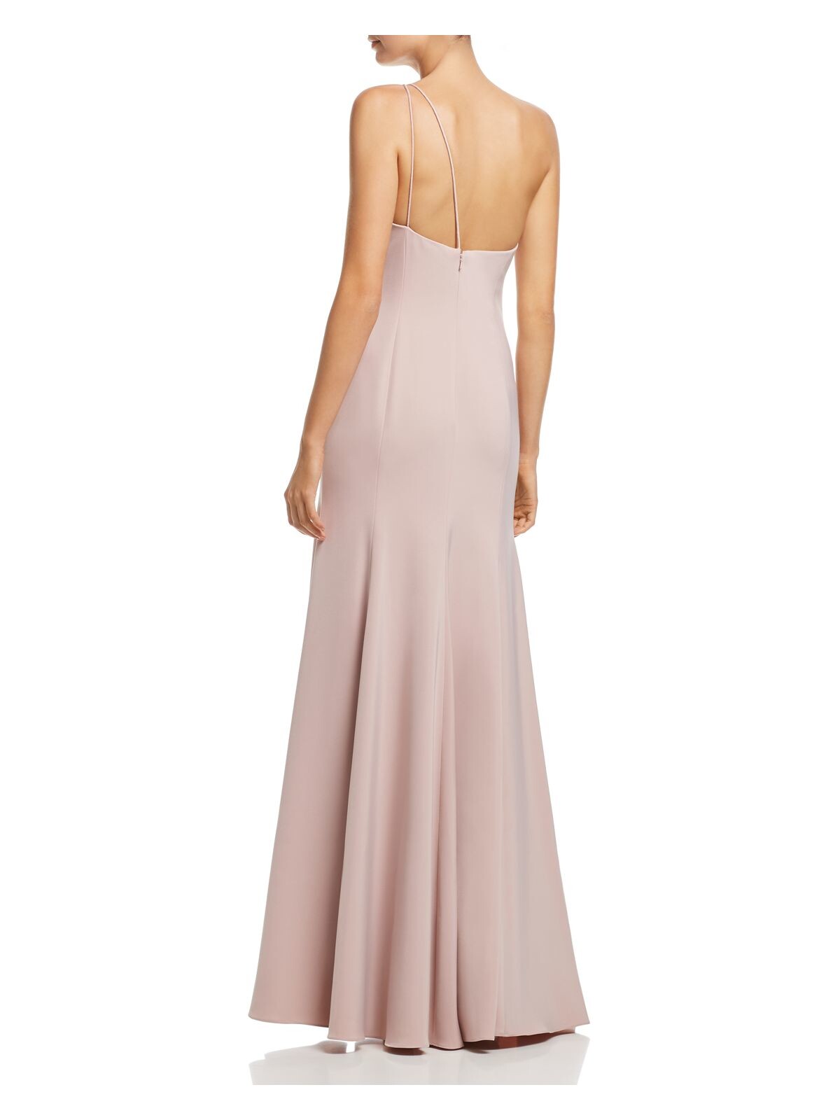 WATTERS & WATTERS Womens Pink Spaghetti Strap Full-Length Formal Dress 4