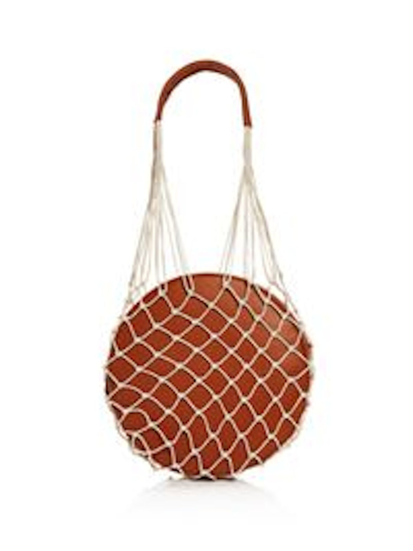 AQUA Women's Brown Faux Leather Double Flat Strap Round Handbag Purse