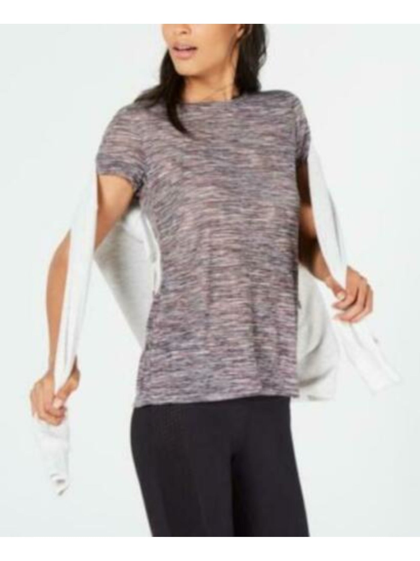 IDEOLOGY Womens Gray Short Sleeve Crew Neck T-Shirt L