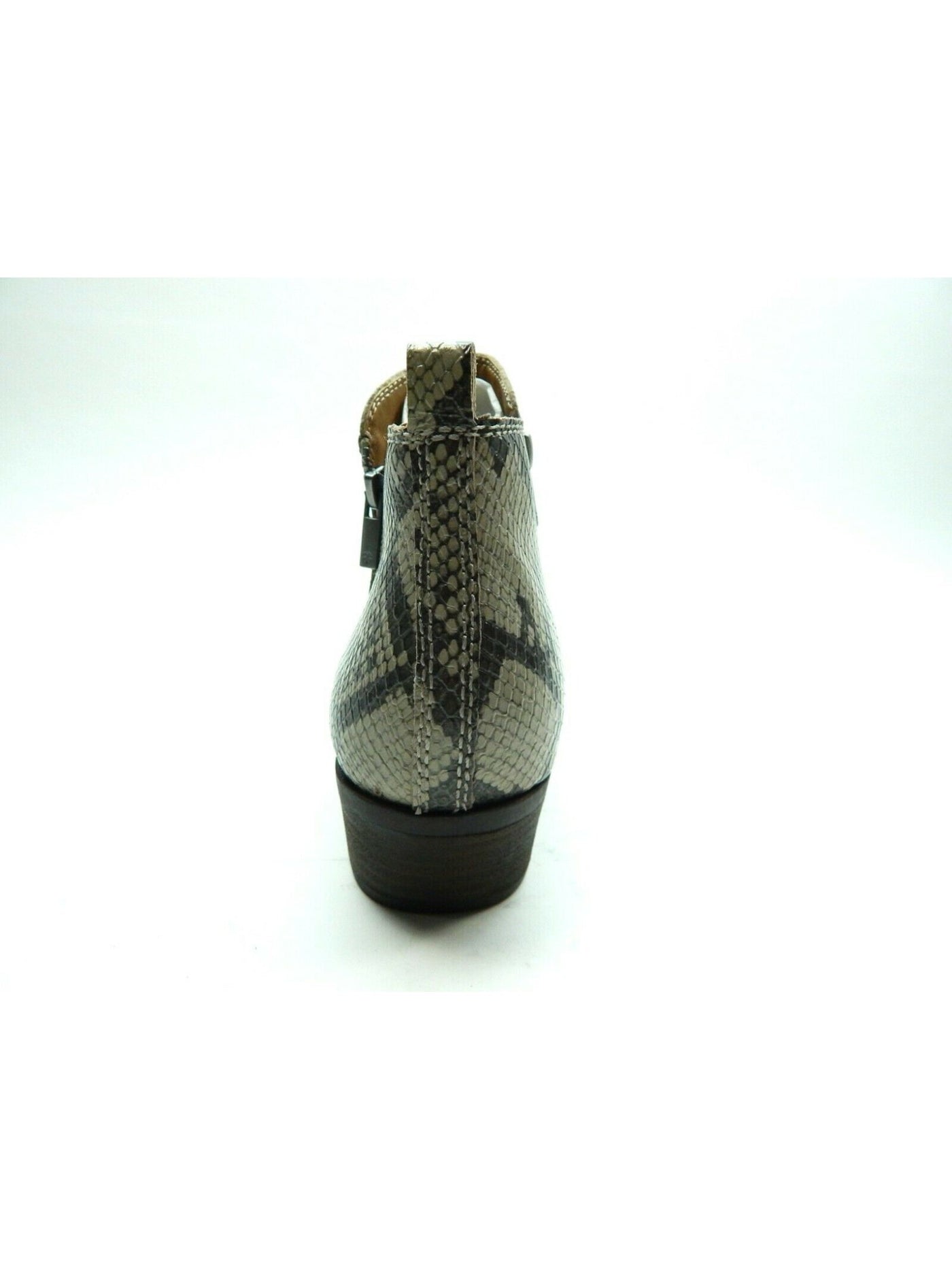 LUCKY BRAND Womens Gray Animal Print H2o Round Toe Stacked Heel Rain Boots 5