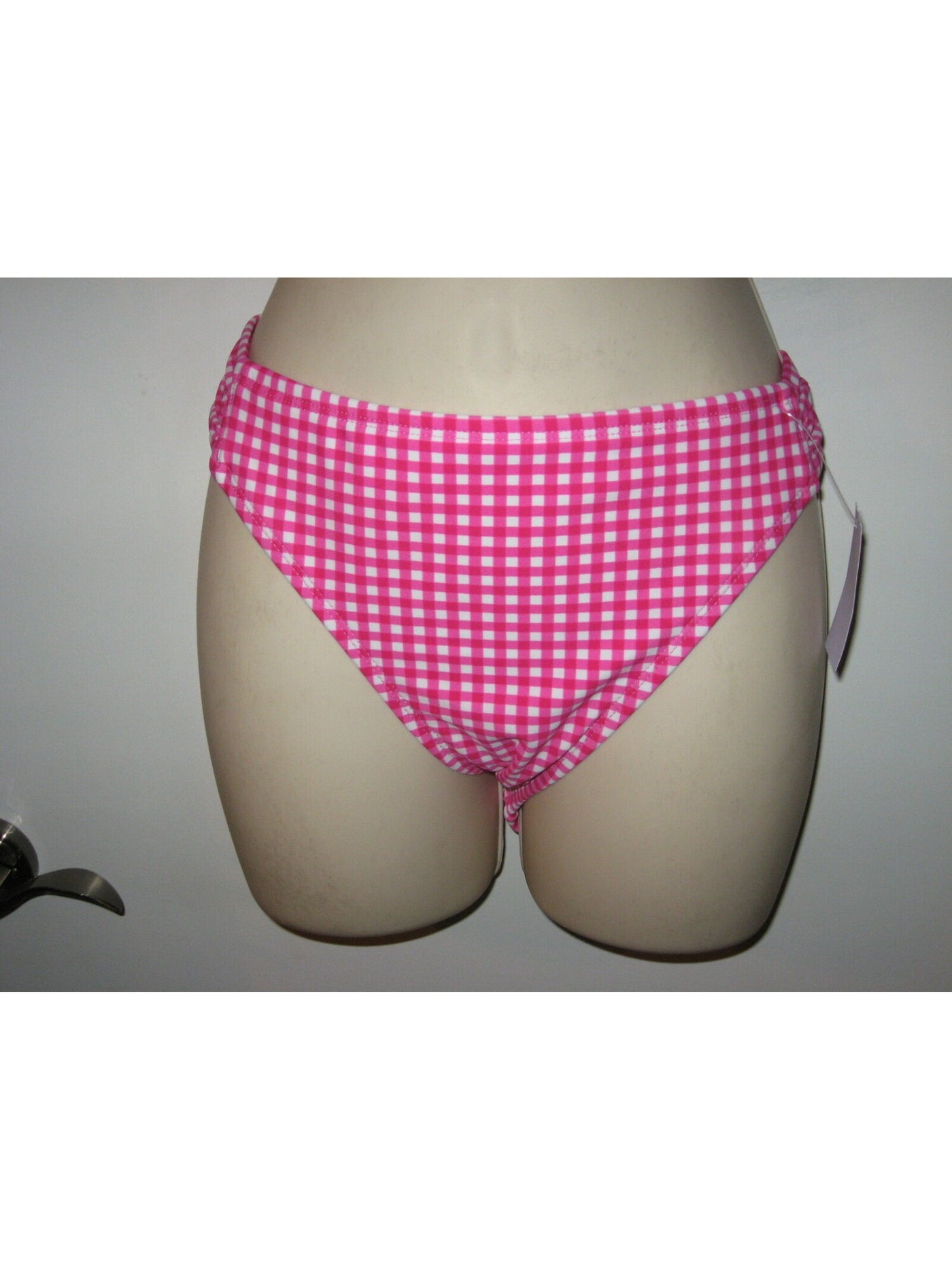 XHILARATION Women's Pink Check Bikini Bottom XL