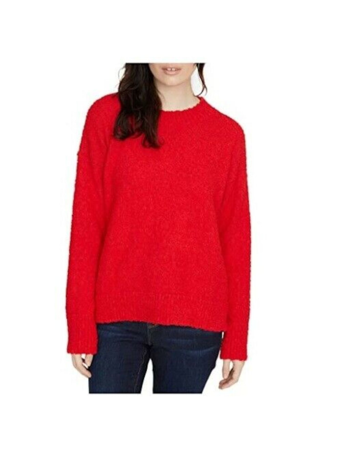 SANCTUARY Womens Red Long Sleeve Crew Neck Sweater XL
