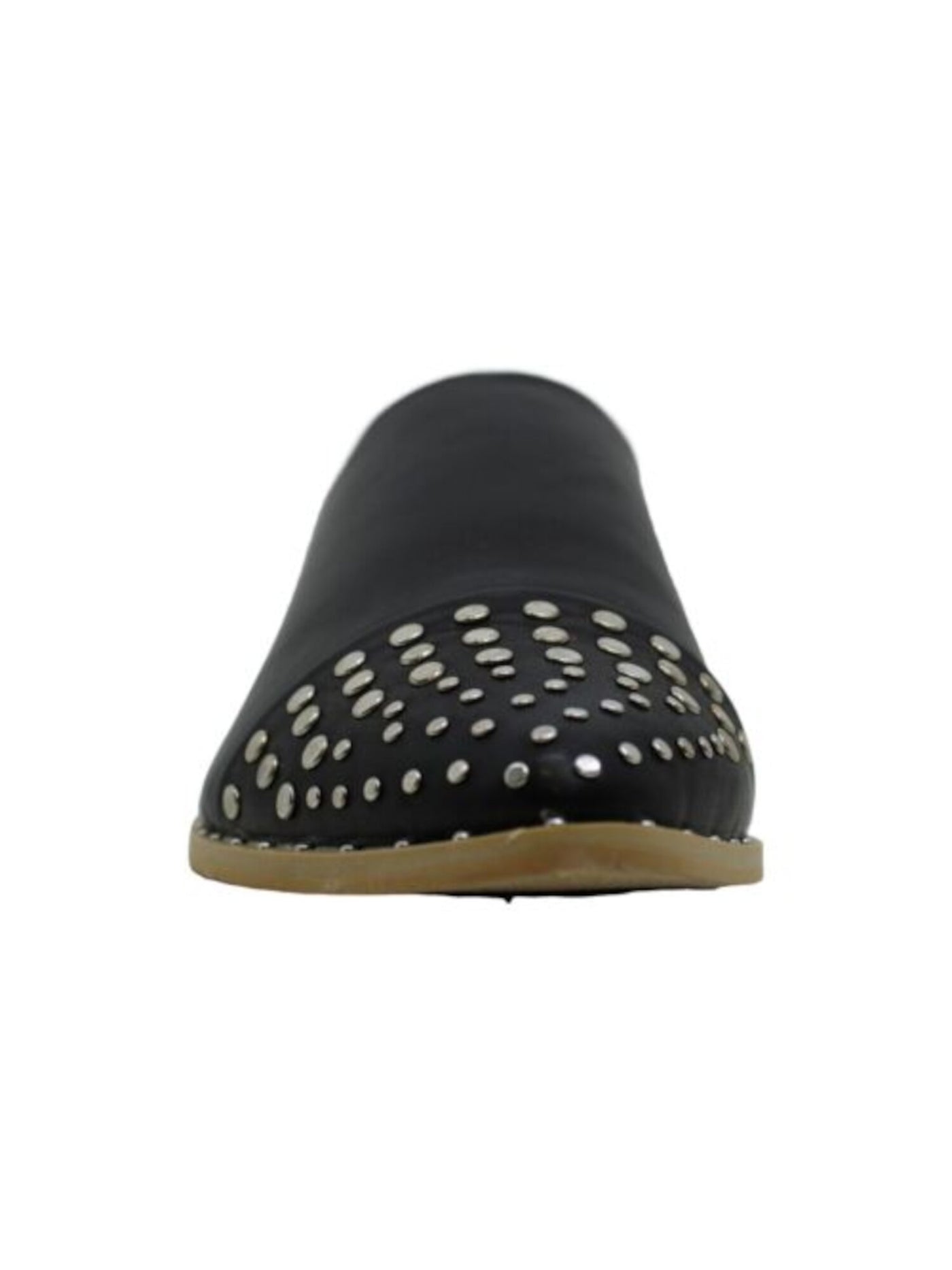DOLCE VITA Womens Black Studded Padded Itzel Pointed Toe Block Heel Slip On Mules 6 M