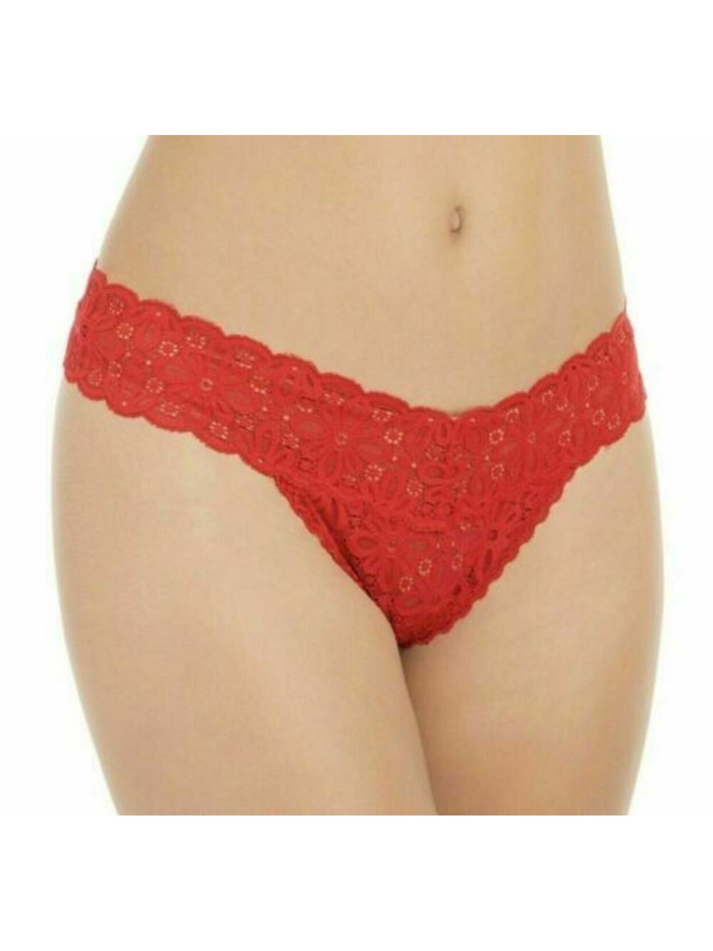 JENNI Intimates Red Solid Everyday Thong Size: ONE SIZE