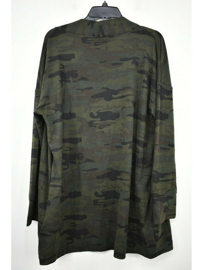 SANCTUARY Womens Green Camouflage Open Cardigan Sweater XS