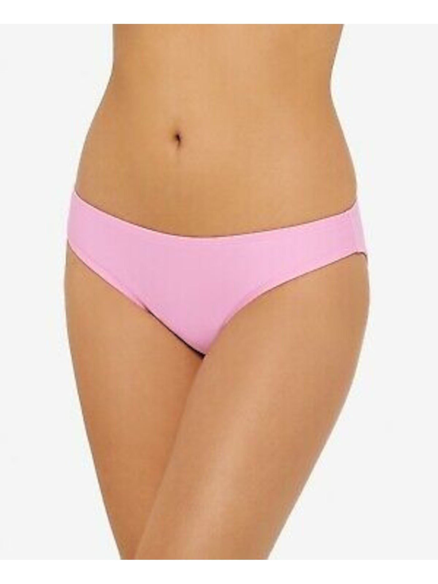 HULA HONEY Women's Pink Stretch Moderate Coverage Bikini Swimsuit Bottom L