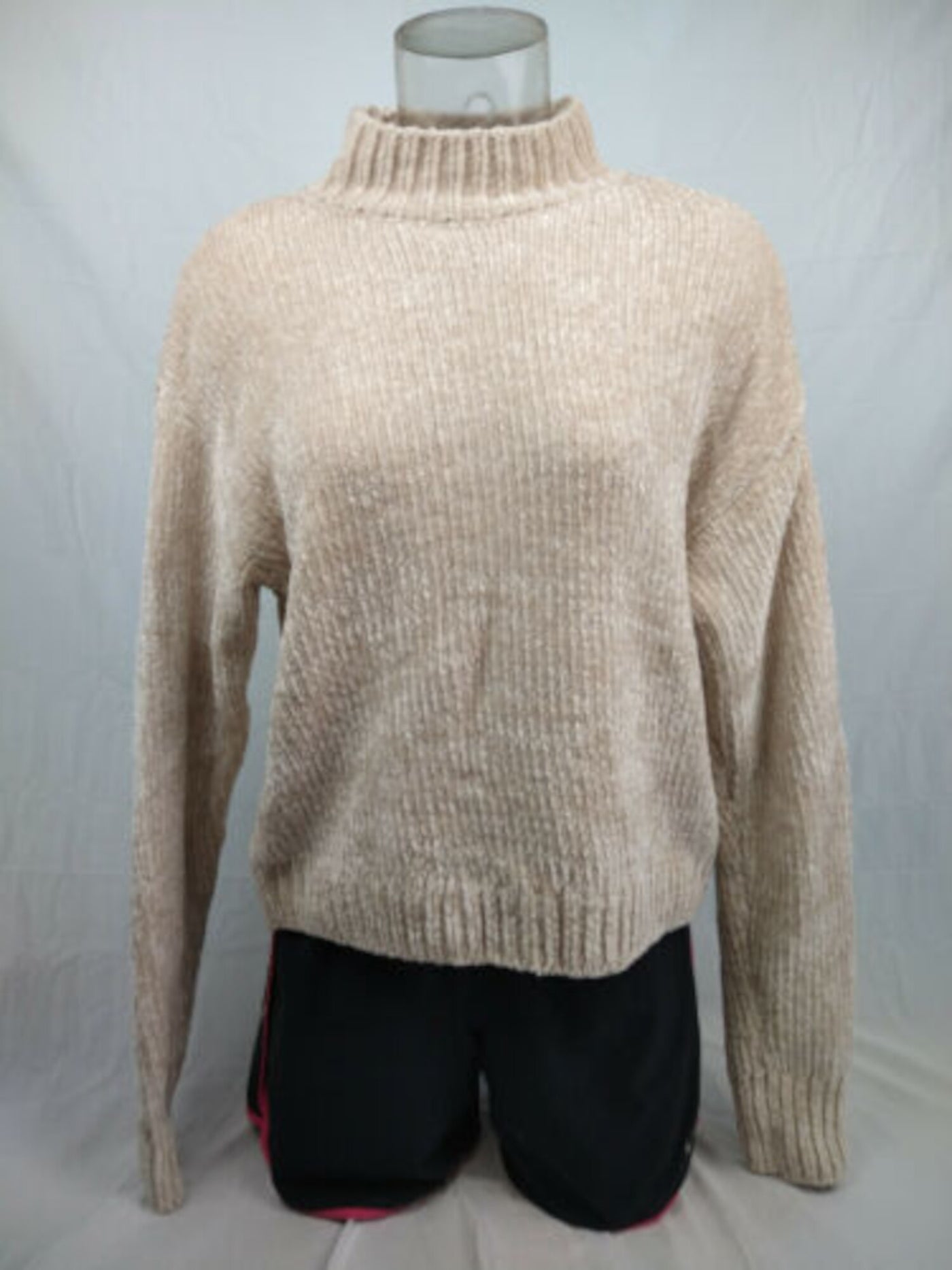 SANCTUARY Womens Beige Textured Long Sleeve Mock Neck Sweater XS