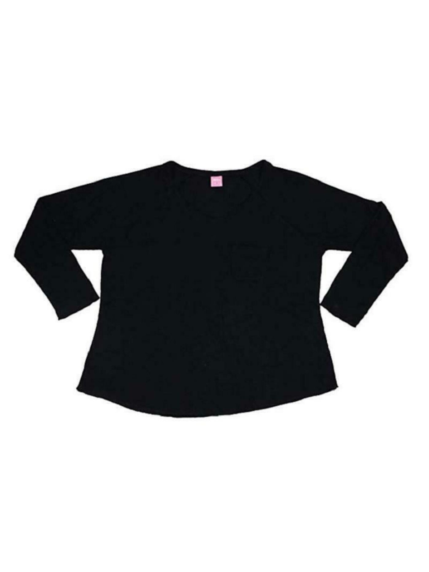 JENNI Intimates Black Solid Sleepwear Shirt Size: M