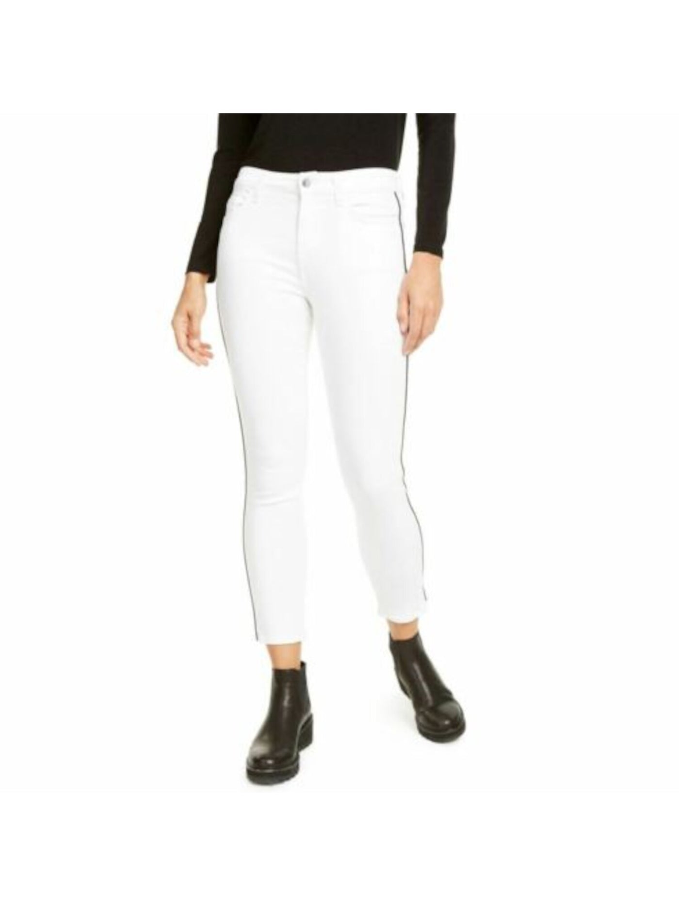 7 FOR ALL MANKIND Womens White Straight leg Pants Juniors Size: 18
