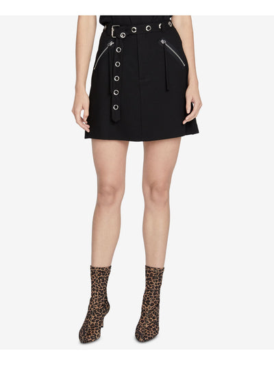 RACHEL ROY Womens Black Zane Mini Skirt Size: 2