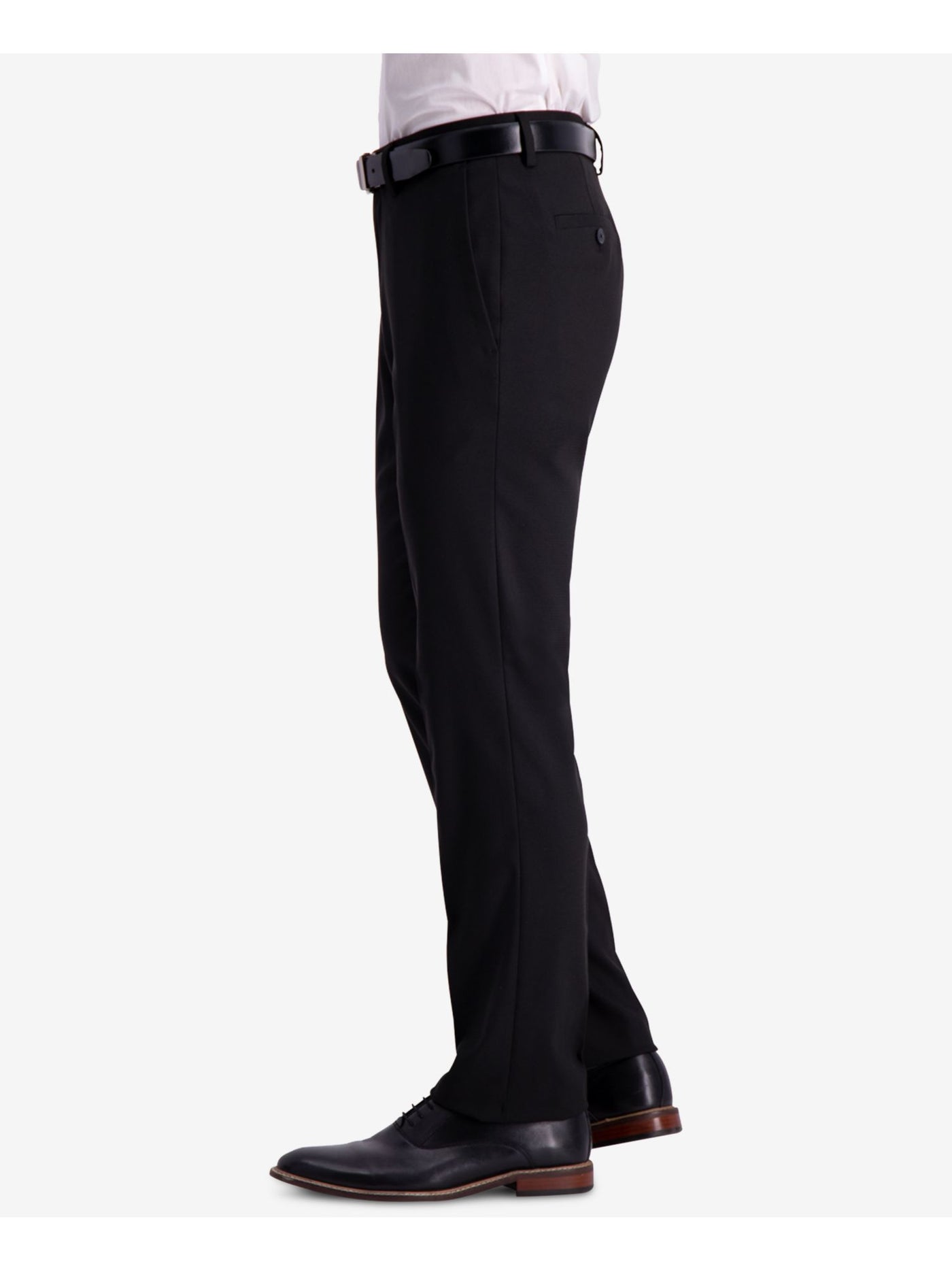 KENNETH COLE Mens Black Flat Front Straight Leg Stretch Slim Fit Pants W32/ L32