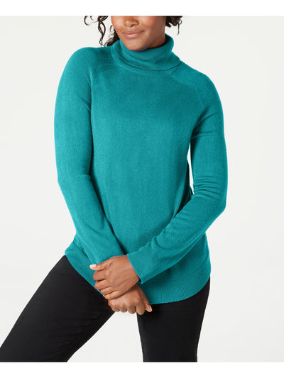 KAREN SCOTT Womens Ribbed Long Sleeve Turtle Neck Blouse Sweater