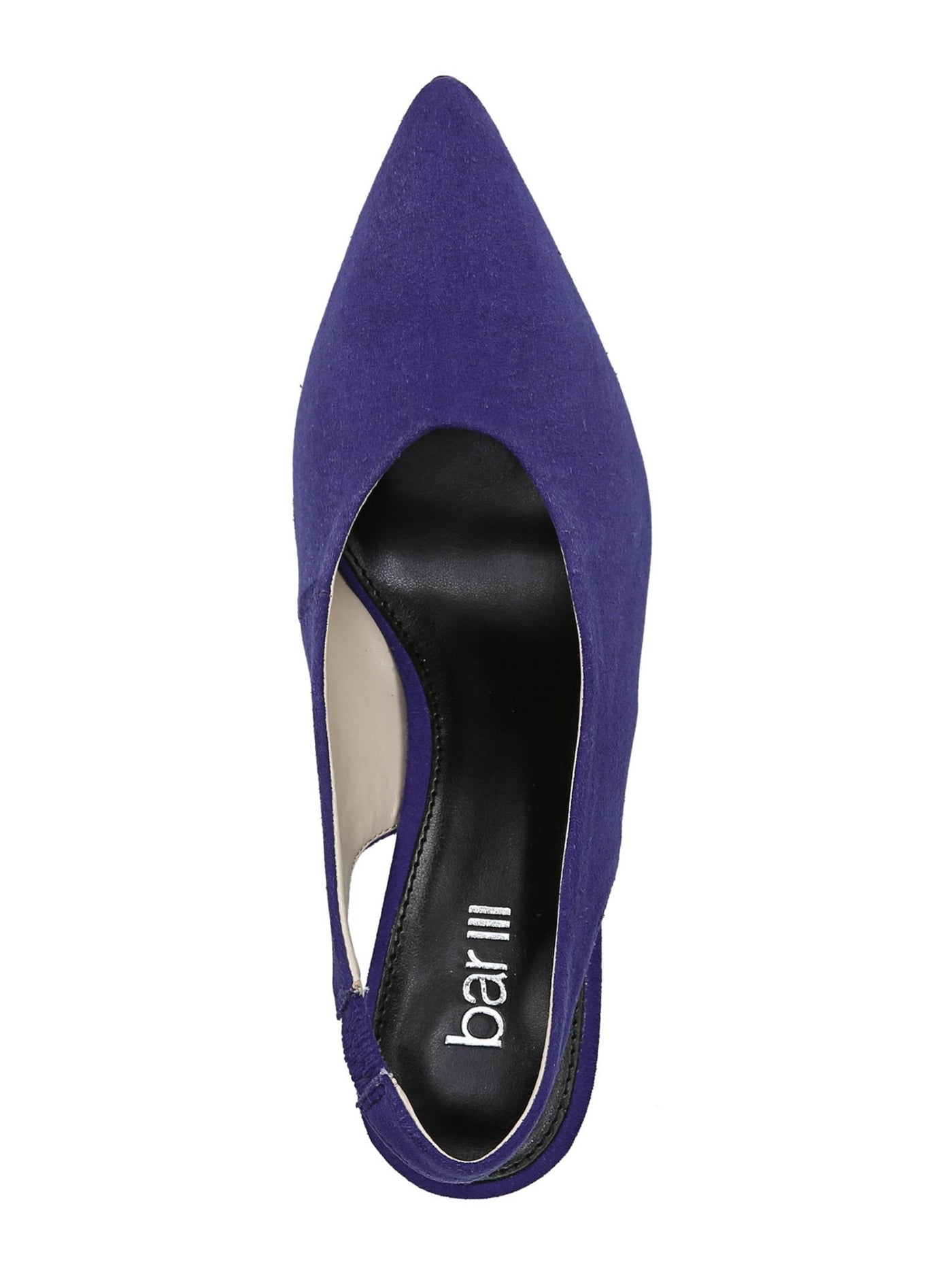 BAR III Womens Blue Goring At Back Strap Tanya Pointed Toe Kitten Heel Slip On Dress Slingback Sandal 7 M