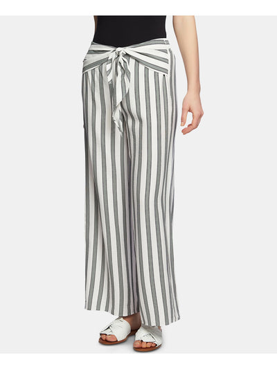 1. STATE Womens White Tie Front Striped Pants XL