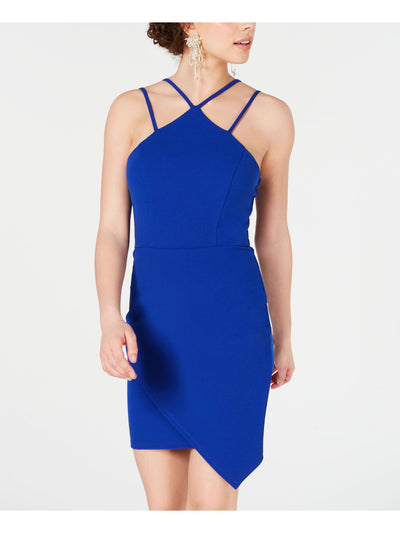SEQUIN HEARTS Womens Blue Sleeveless Body Con Dress Juniors 7